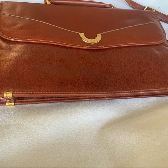 Vtg Ted Lapidus Leather File Attaché Bag Computer Laptop Briefcase Red NWT - Picture 16 of 16